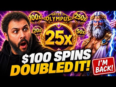 GATES OF OLYMPUS DOUBLED MY BALANCE WITH $100 SPINS! video thumbnail